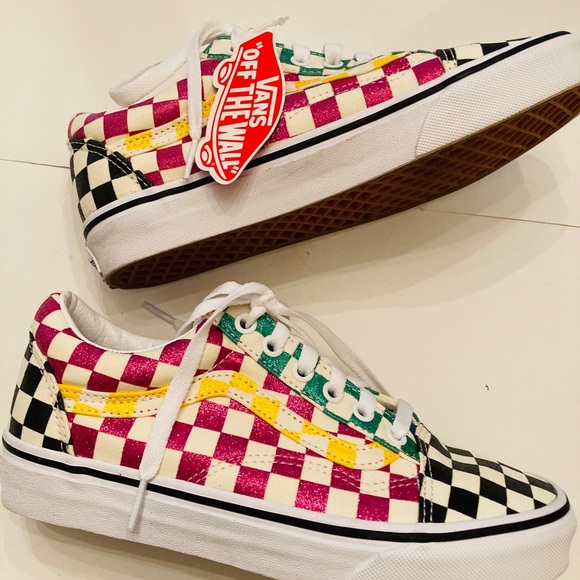 Old Skool Glitter Check Vans - Picture 2 of 4